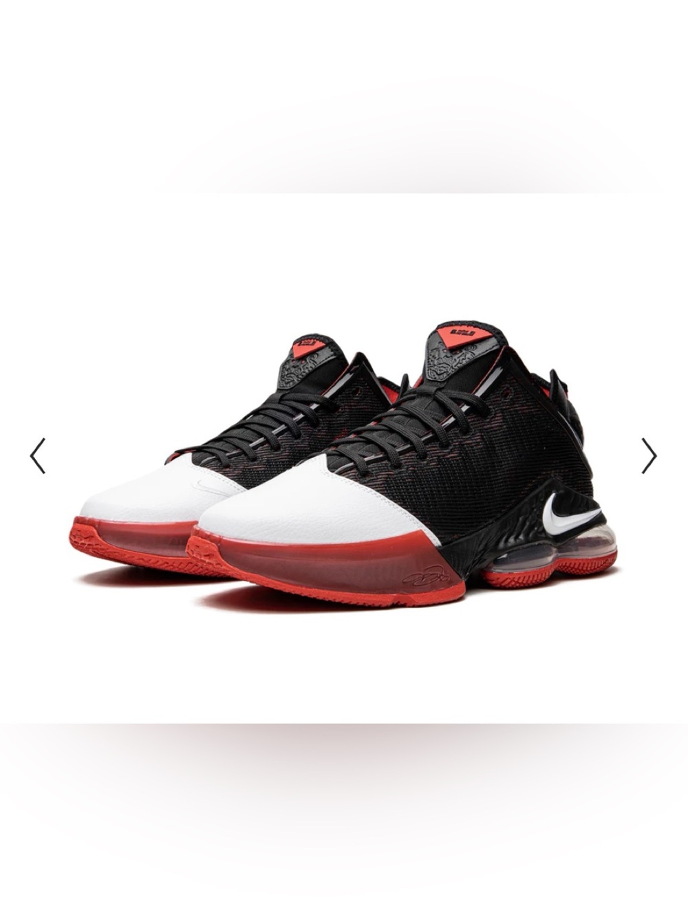 LEBRON 19 LOW
"BRED” Basketball Sneaker in Black, White & Red size 12.5